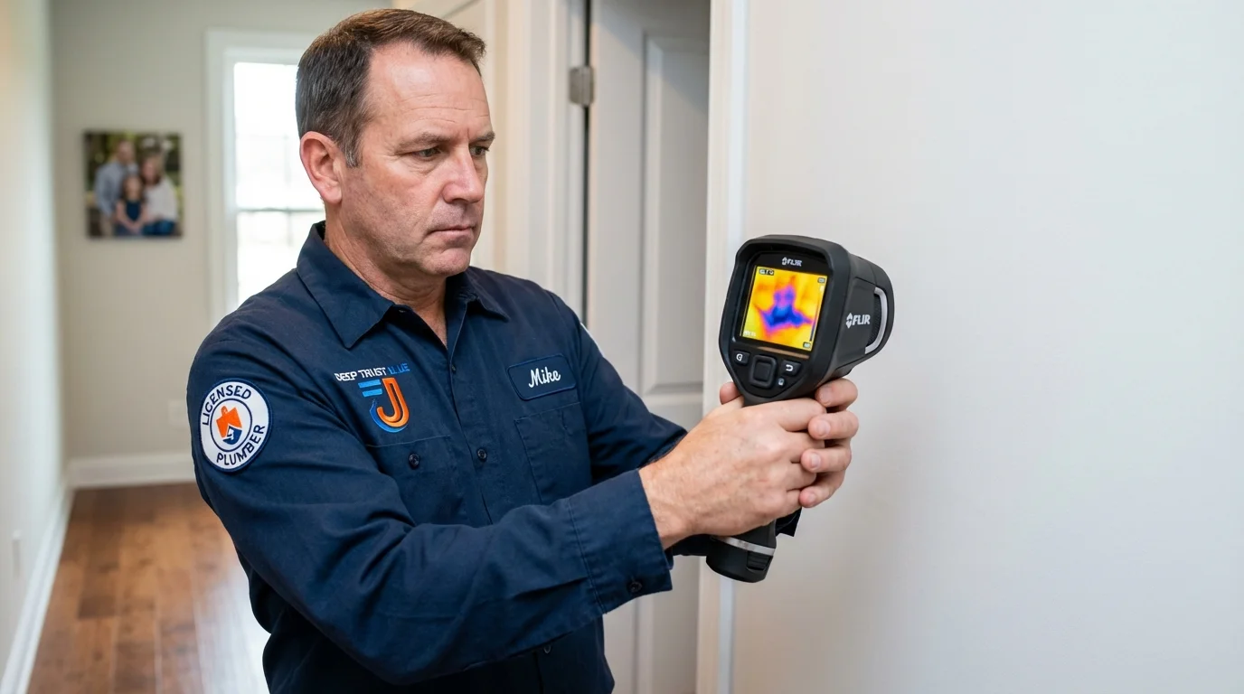 Thermal imaging leak detection by Johns Plumbing LLC in Haw River